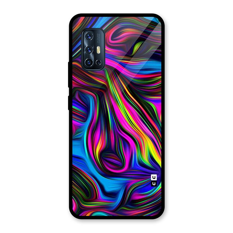 Dark Colorful Oil Abstract Glass Back Case for Vivo V17