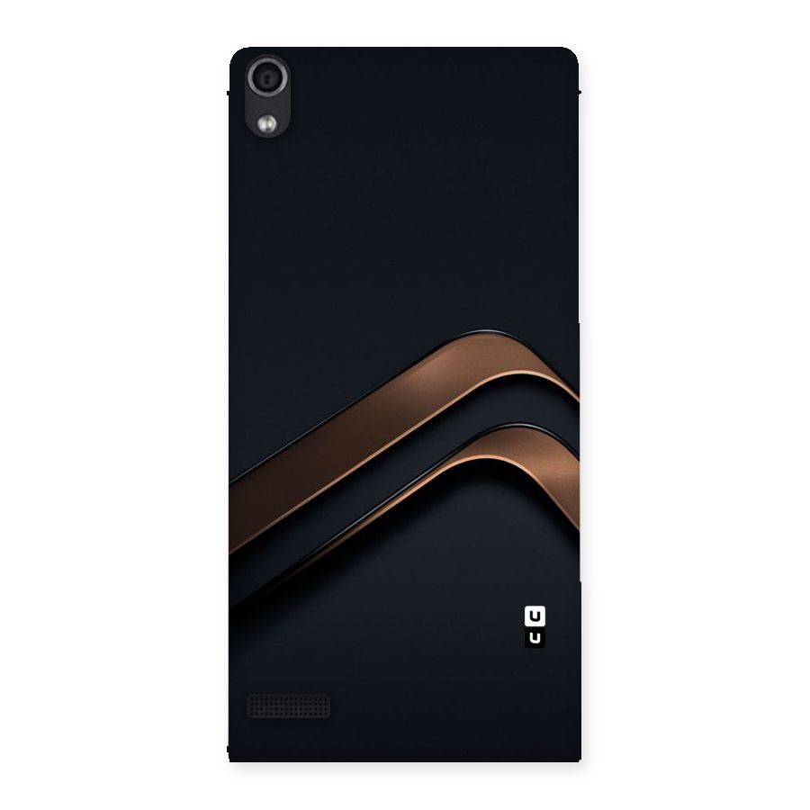 Dark Gold Stripes Back Case for Ascend P6