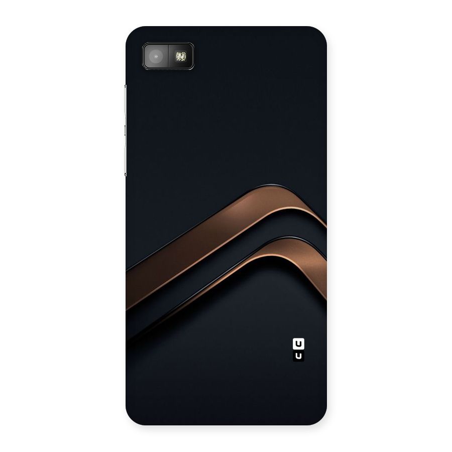 Dark Gold Stripes Back Case for Blackberry Z10