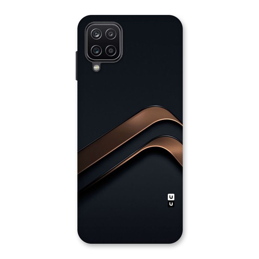 Dark Gold Stripes Back Case for Galaxy A12