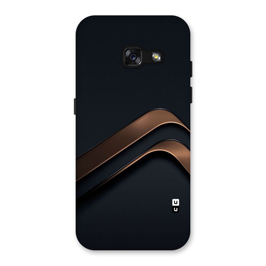 Dark Gold Stripes Back Case for Galaxy A3 (2017)
