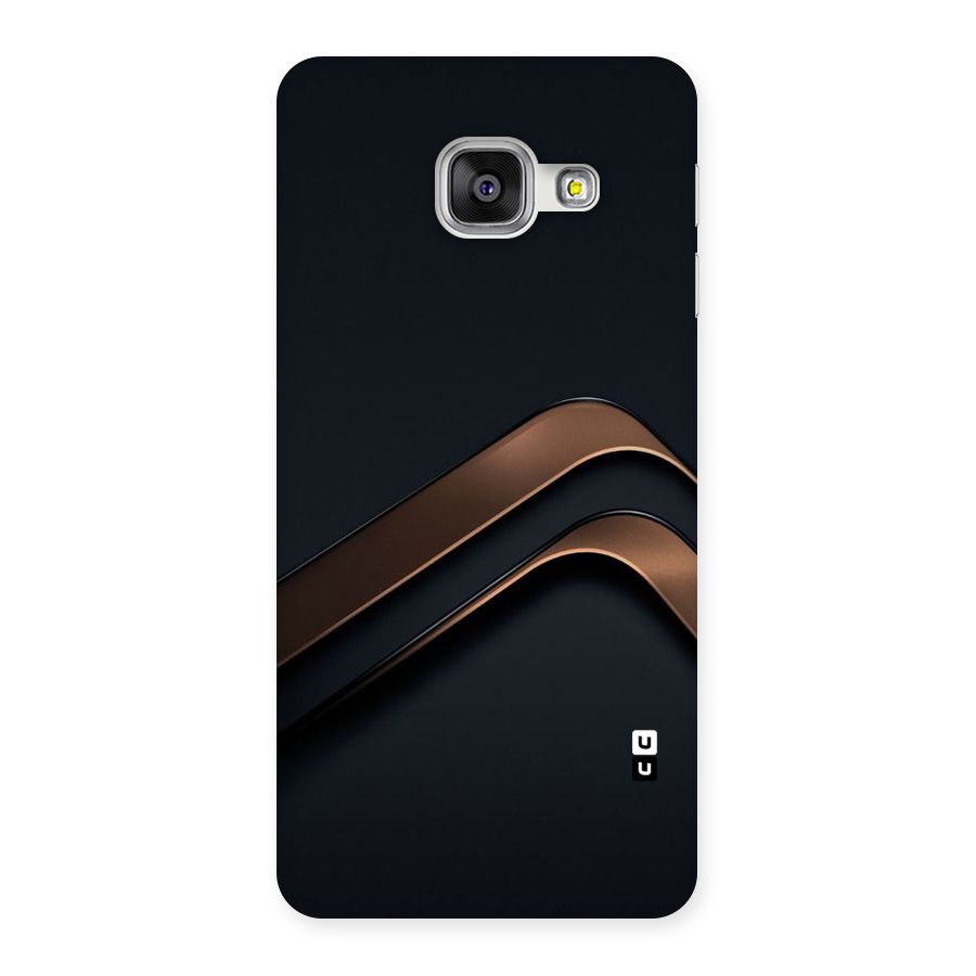 Dark Gold Stripes Back Case for Galaxy A3 2016