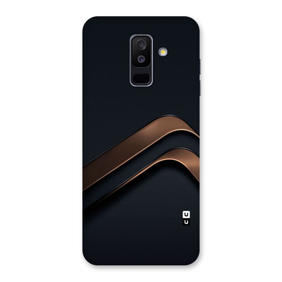 Dark Gold Stripes Back Case for Galaxy A6 Plus