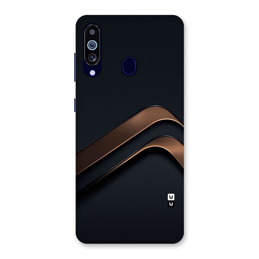 Dark Gold Stripes Back Case for Galaxy A60
