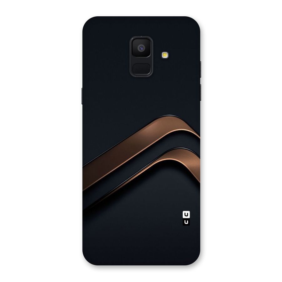 Dark Gold Stripes Back Case for Galaxy A6 (2018)