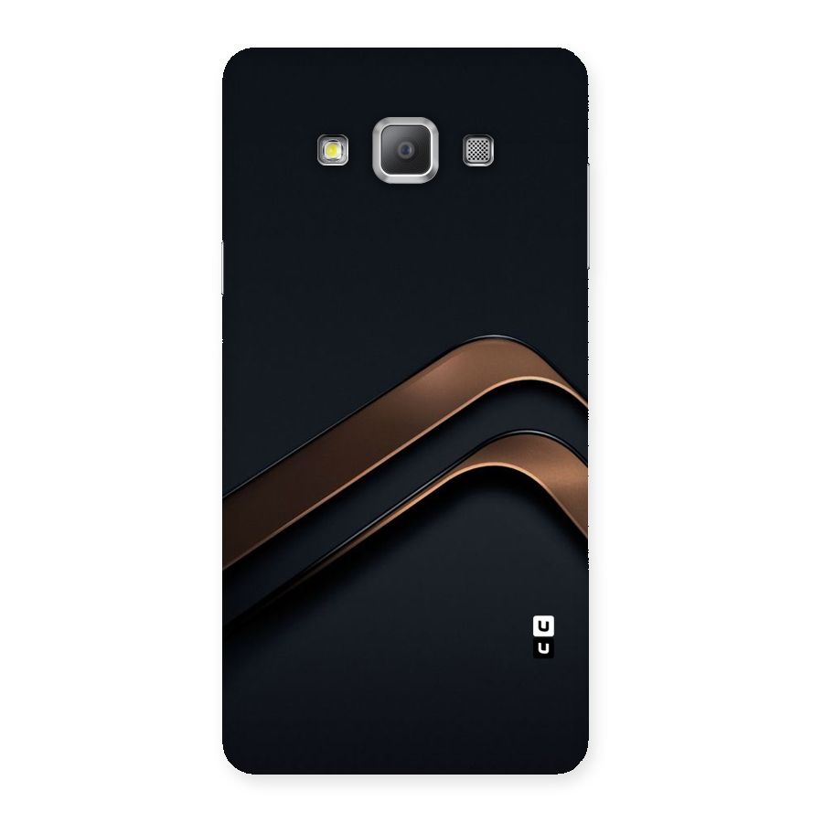 Dark Gold Stripes Back Case for Galaxy A7