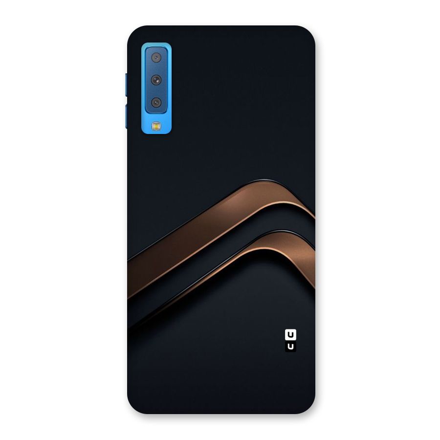 Dark Gold Stripes Back Case for Galaxy A7 (2018)