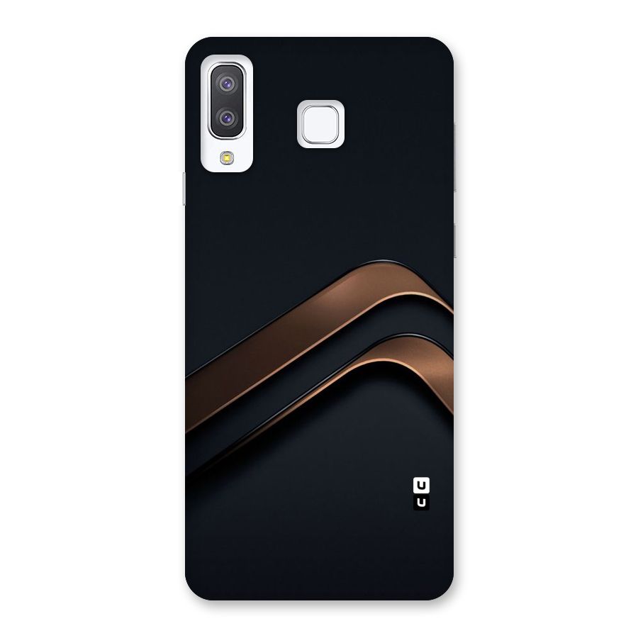 Dark Gold Stripes Back Case for Galaxy A8 Star