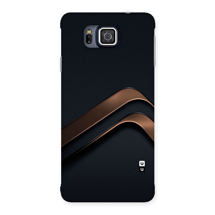 Dark Gold Stripes Back Case for Galaxy Alpha