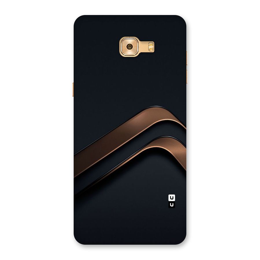 Dark Gold Stripes Back Case for Galaxy C9 Pro