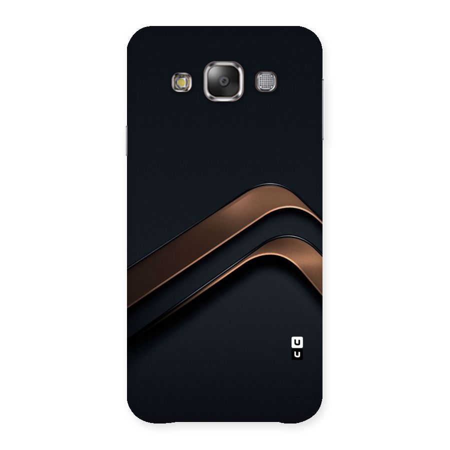 Dark Gold Stripes Back Case for Galaxy E7