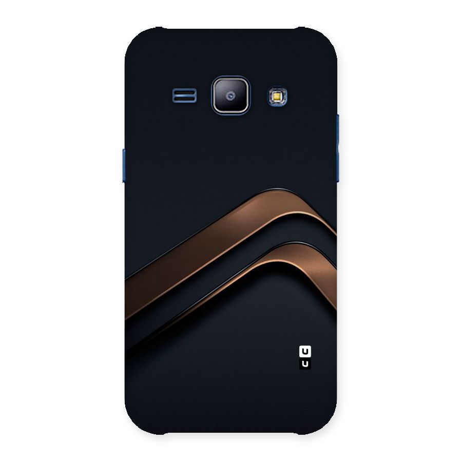 Dark Gold Stripes Back Case for Galaxy J1