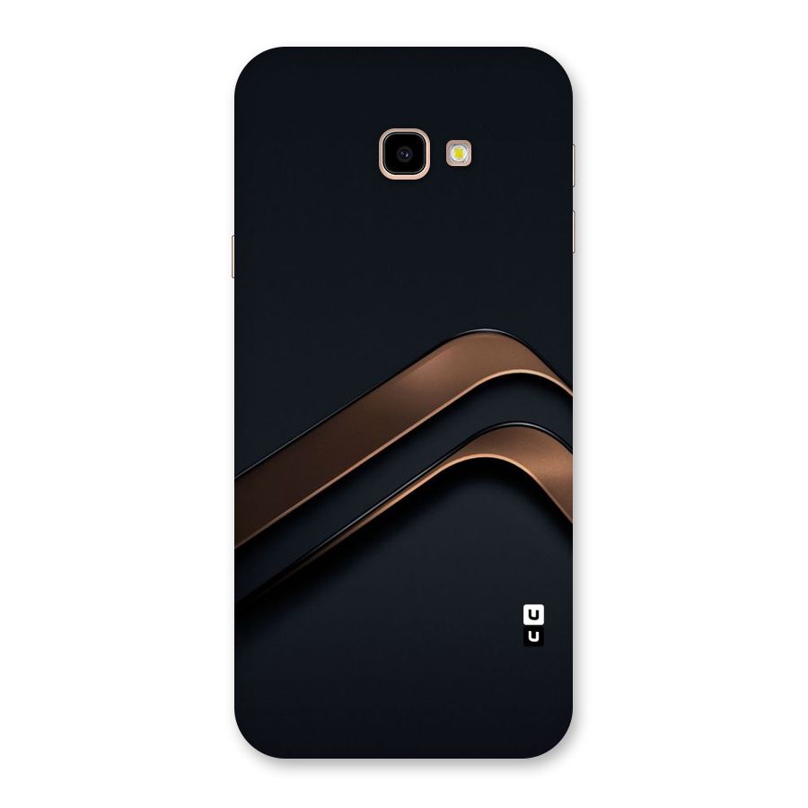 Dark Gold Stripes Back Case for Galaxy J4 Plus