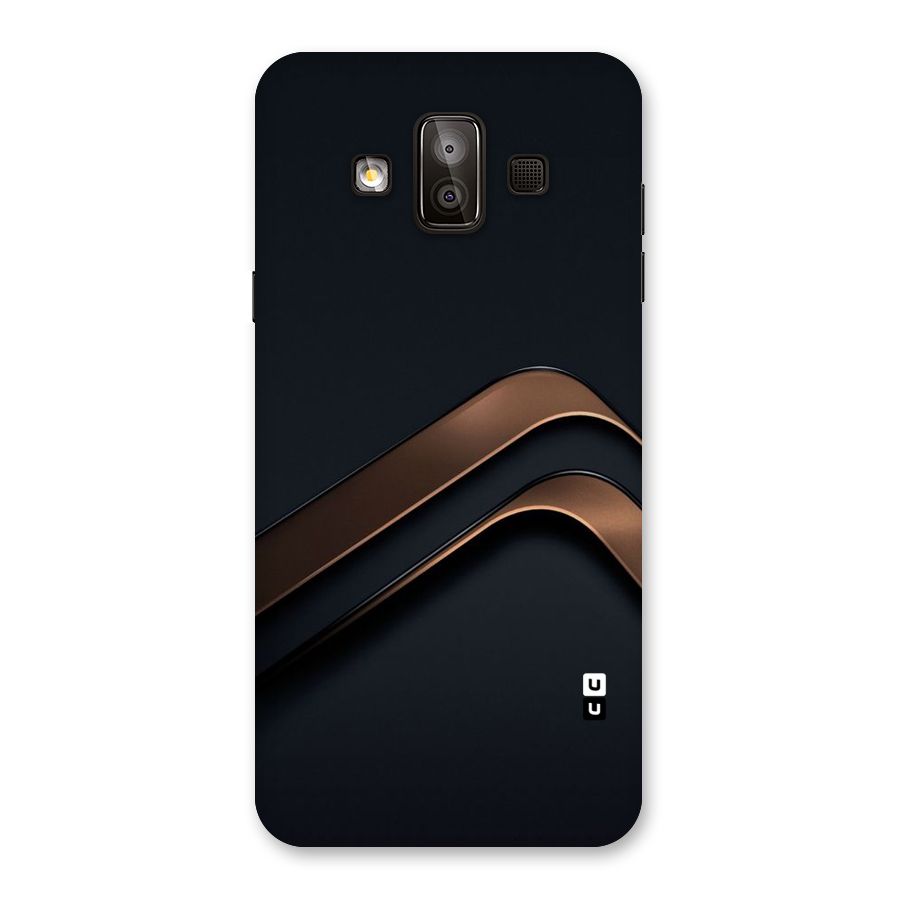 Dark Gold Stripes Back Case for Galaxy J7 Duo