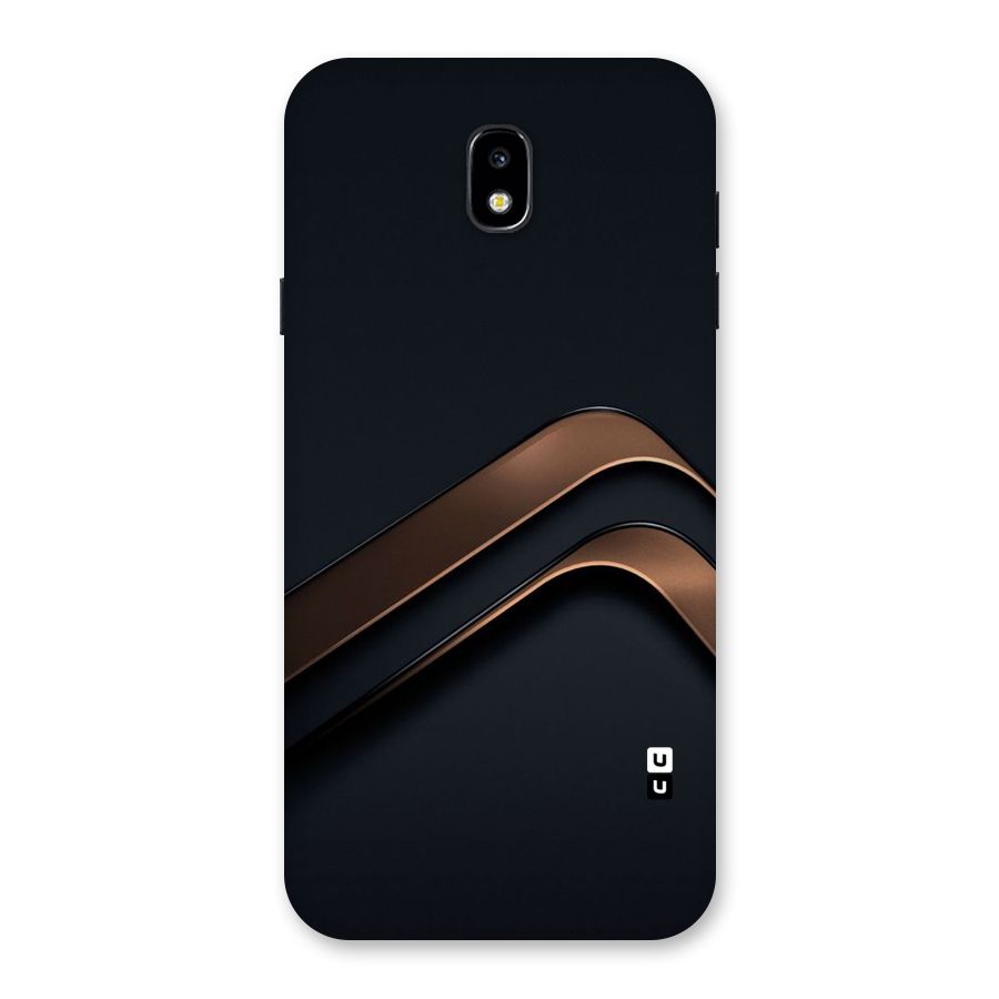 Dark Gold Stripes Back Case for Galaxy J7 Pro