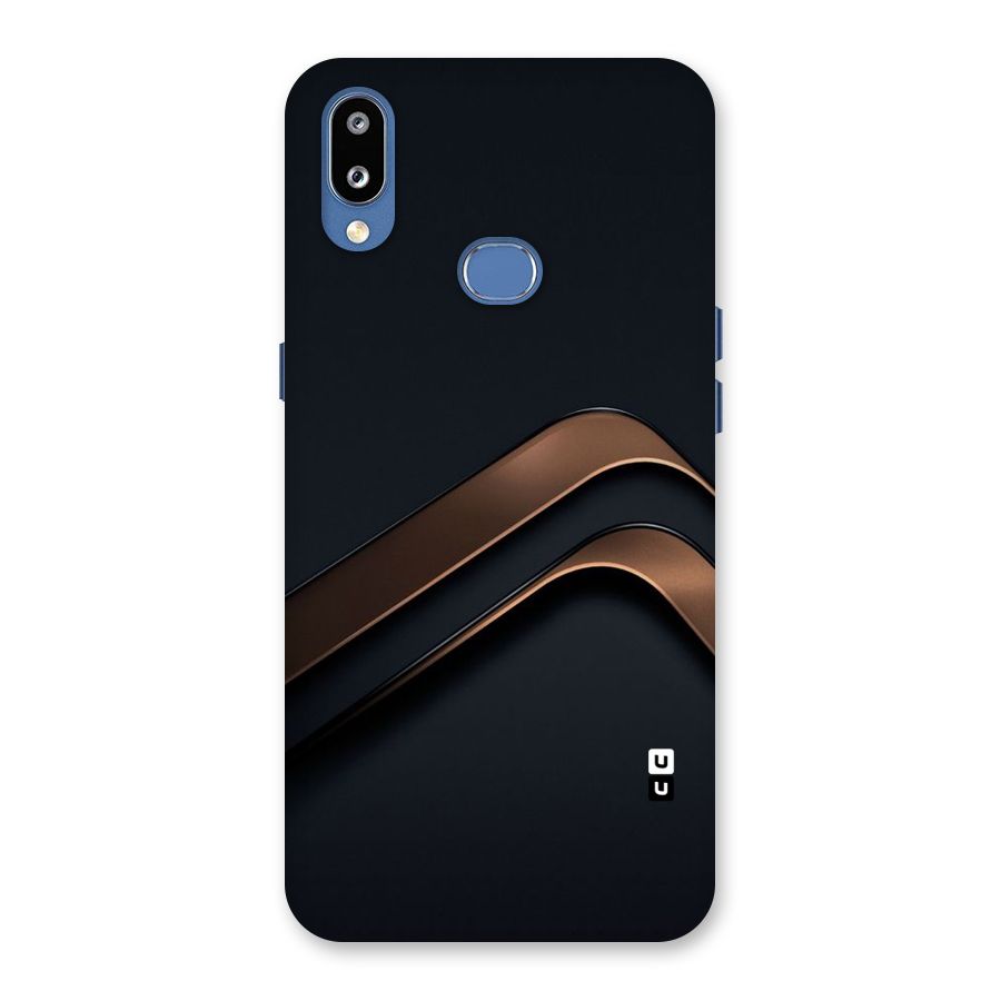 Dark Gold Stripes Back Case for Galaxy M01s