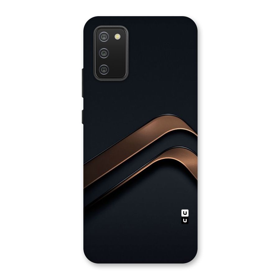 Dark Gold Stripes Back Case for Galaxy M02s