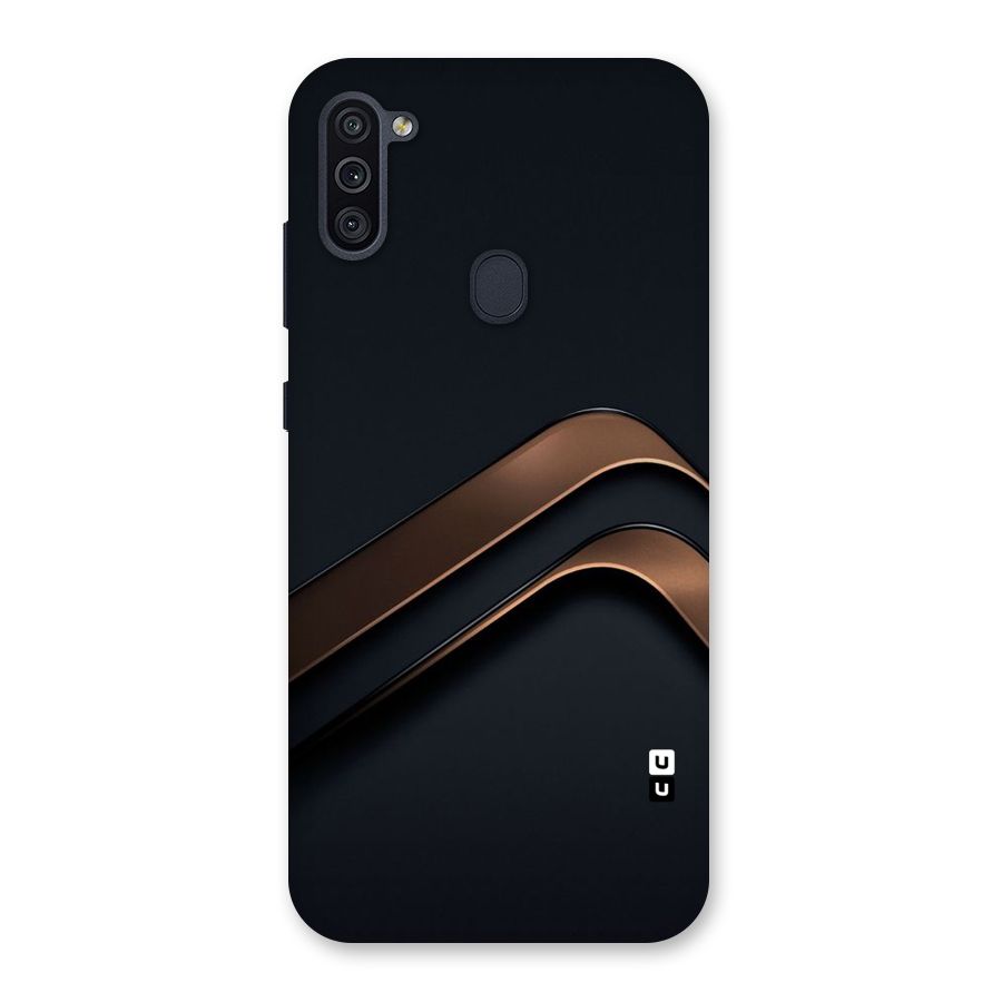 Dark Gold Stripes Back Case for Galaxy M11
