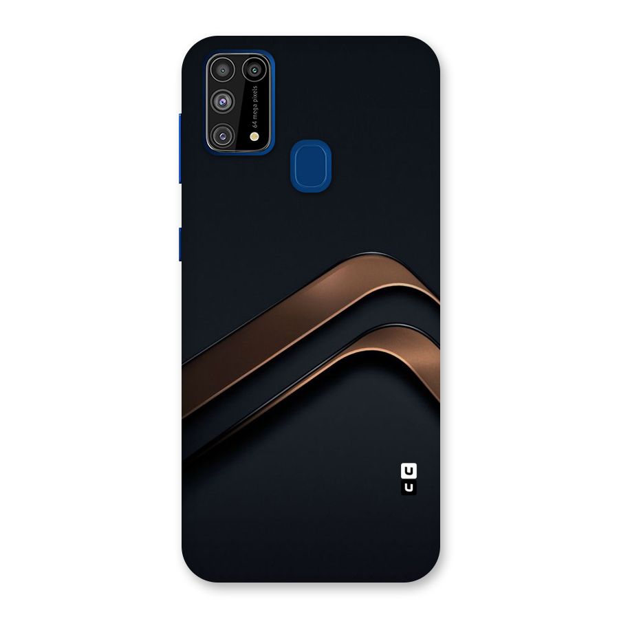 Dark Gold Stripes Back Case for Galaxy M31
