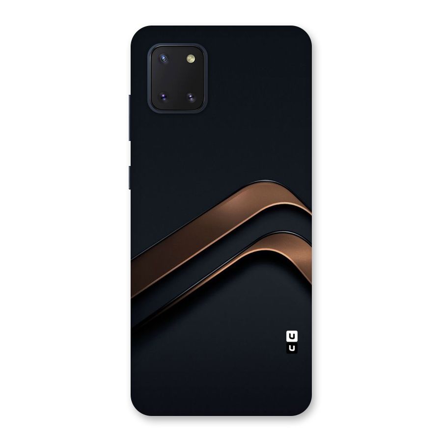 Dark Gold Stripes Back Case for Galaxy Note 10 Lite