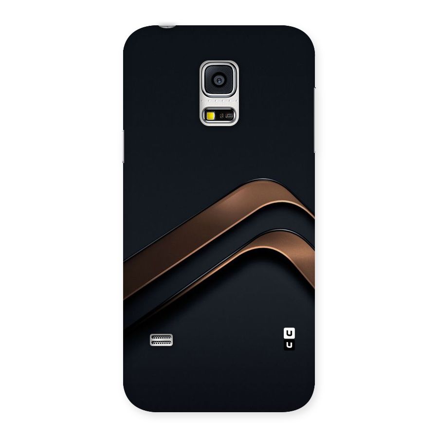 Dark Gold Stripes Back Case for Galaxy S5 Mini