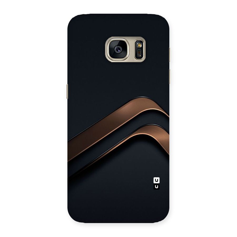 Dark Gold Stripes Back Case for Galaxy S7
