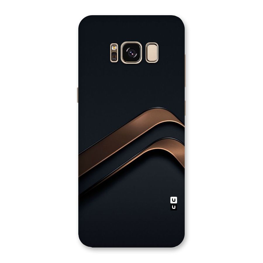 Dark Gold Stripes Back Case for Galaxy S8