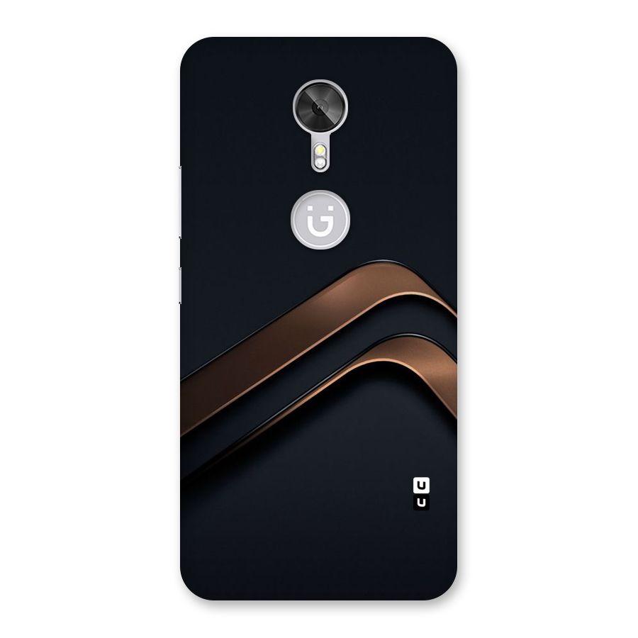 Dark Gold Stripes Back Case for Gionee A1
