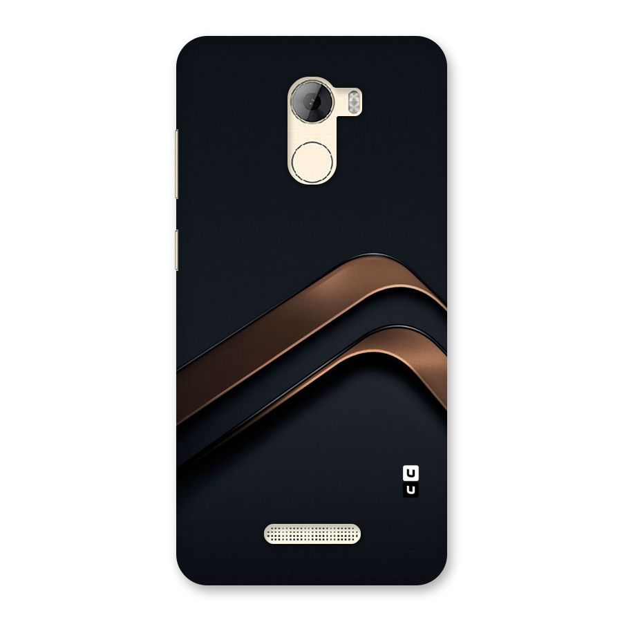 Dark Gold Stripes Back Case for Gionee A1 LIte