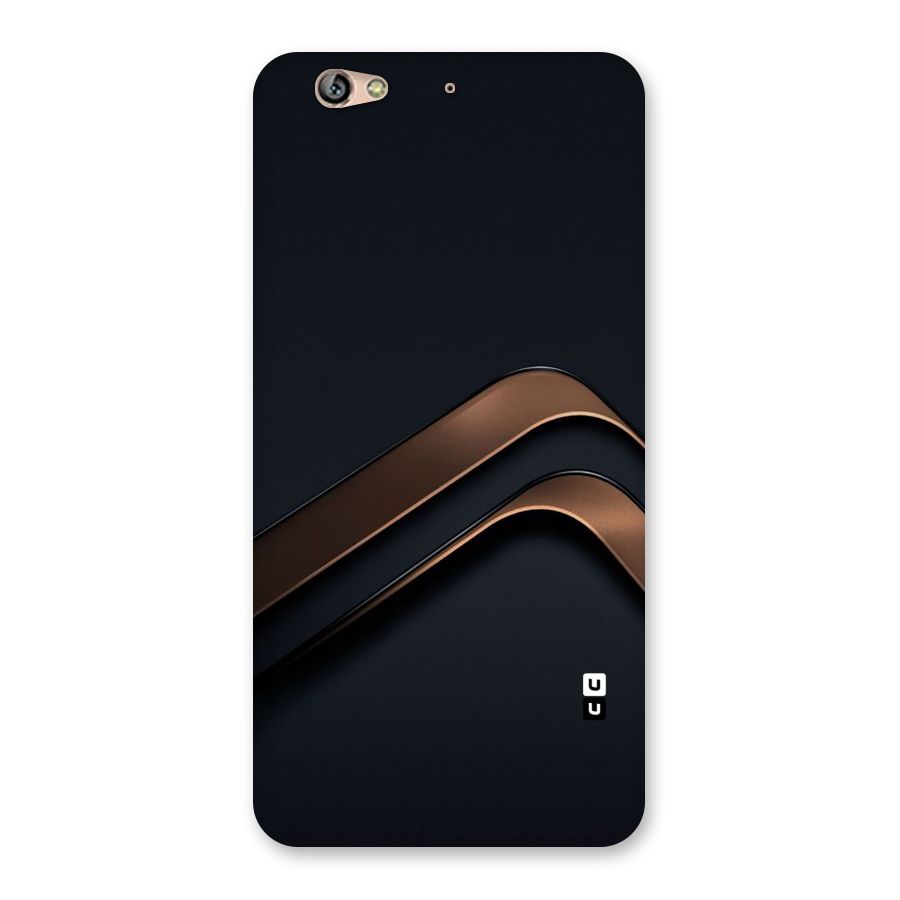 Dark Gold Stripes Back Case for Gionee S6