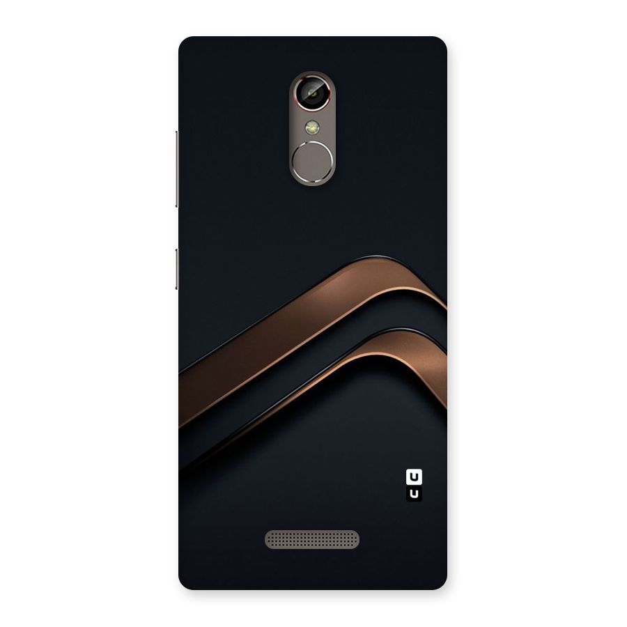 Dark Gold Stripes Back Case for Gionee S6s