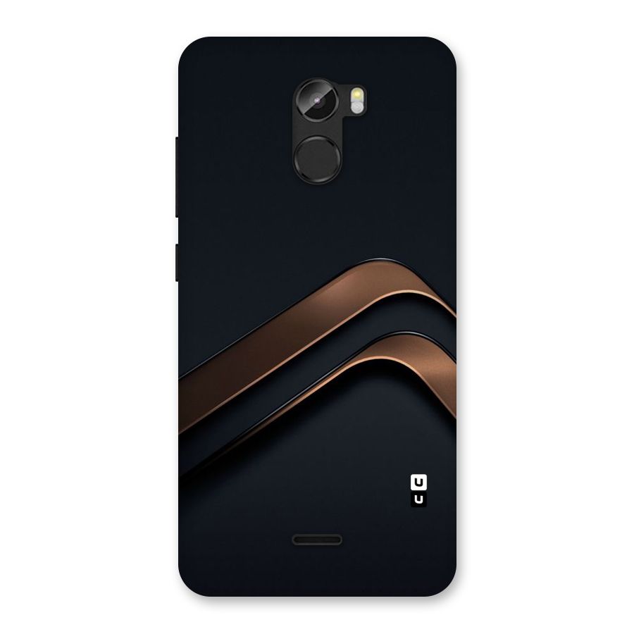 Dark Gold Stripes Back Case for Gionee X1
