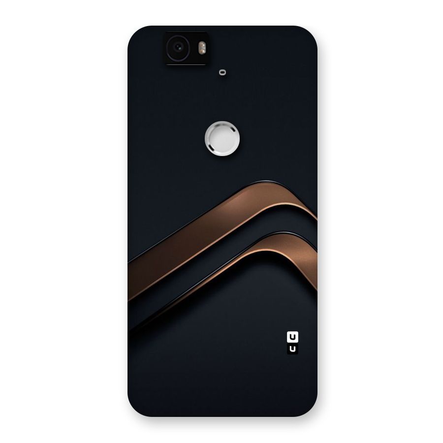Dark Gold Stripes Back Case for Google Nexus-6P