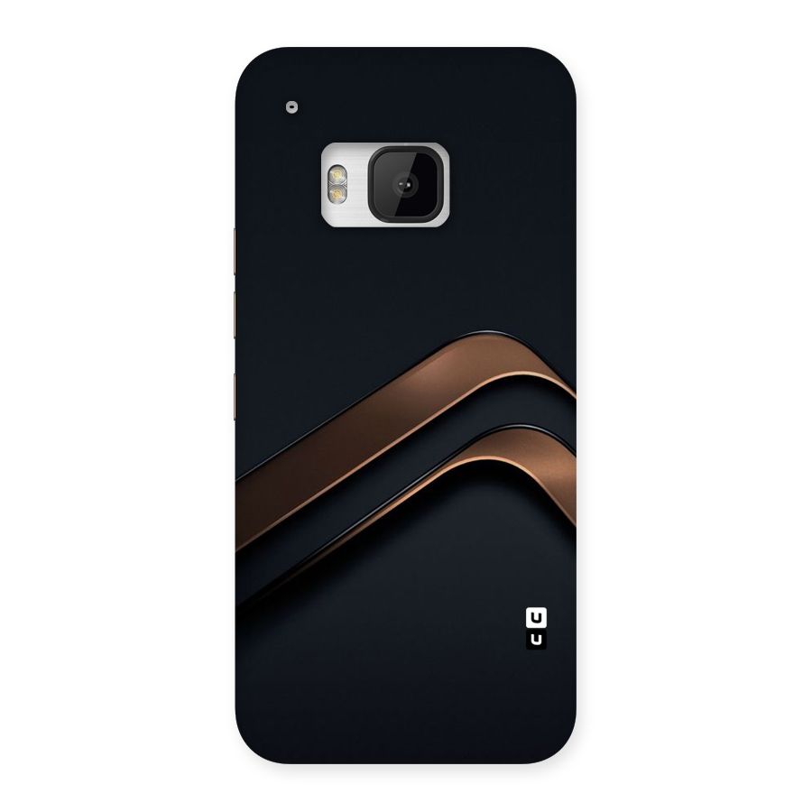 Dark Gold Stripes Back Case for HTC One M9