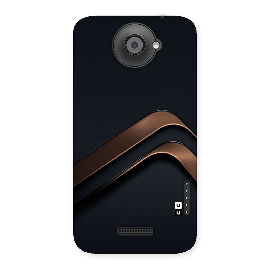 Dark Gold Stripes Back Case for HTC One X