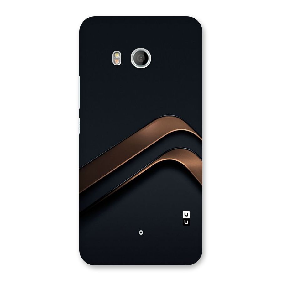 Dark Gold Stripes Back Case for HTC U11