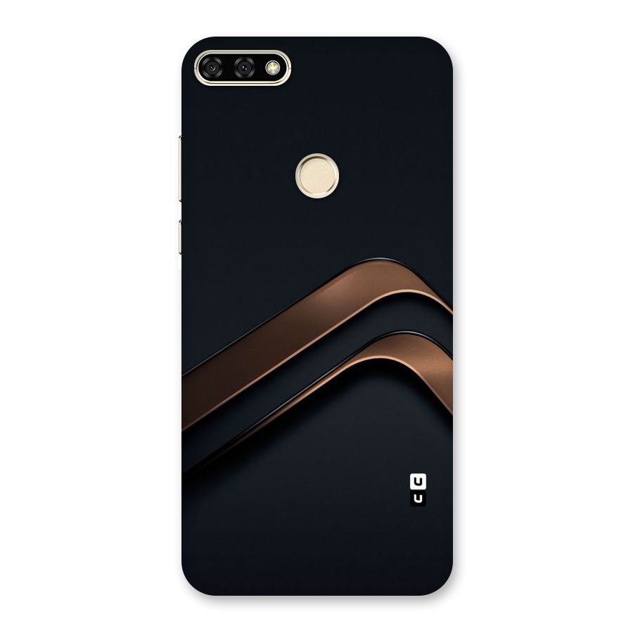 Dark Gold Stripes Back Case for Honor 7A