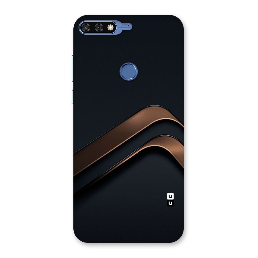 Dark Gold Stripes Back Case for Honor 7C