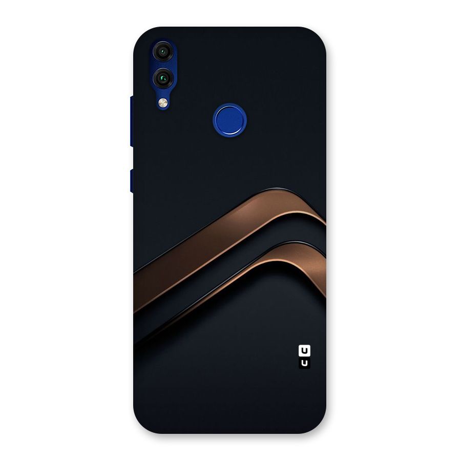 Dark Gold Stripes Back Case for Honor 8C