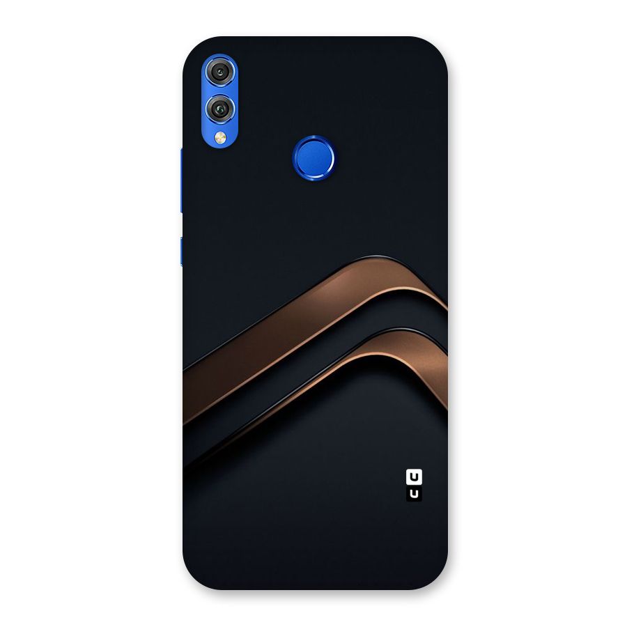 Dark Gold Stripes Back Case for Honor 8X