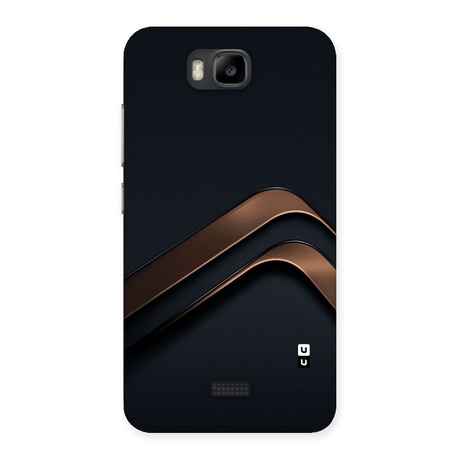 Dark Gold Stripes Back Case for Honor Bee