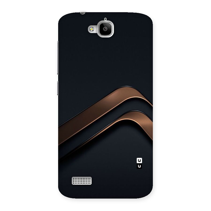 Dark Gold Stripes Back Case for Honor Holly