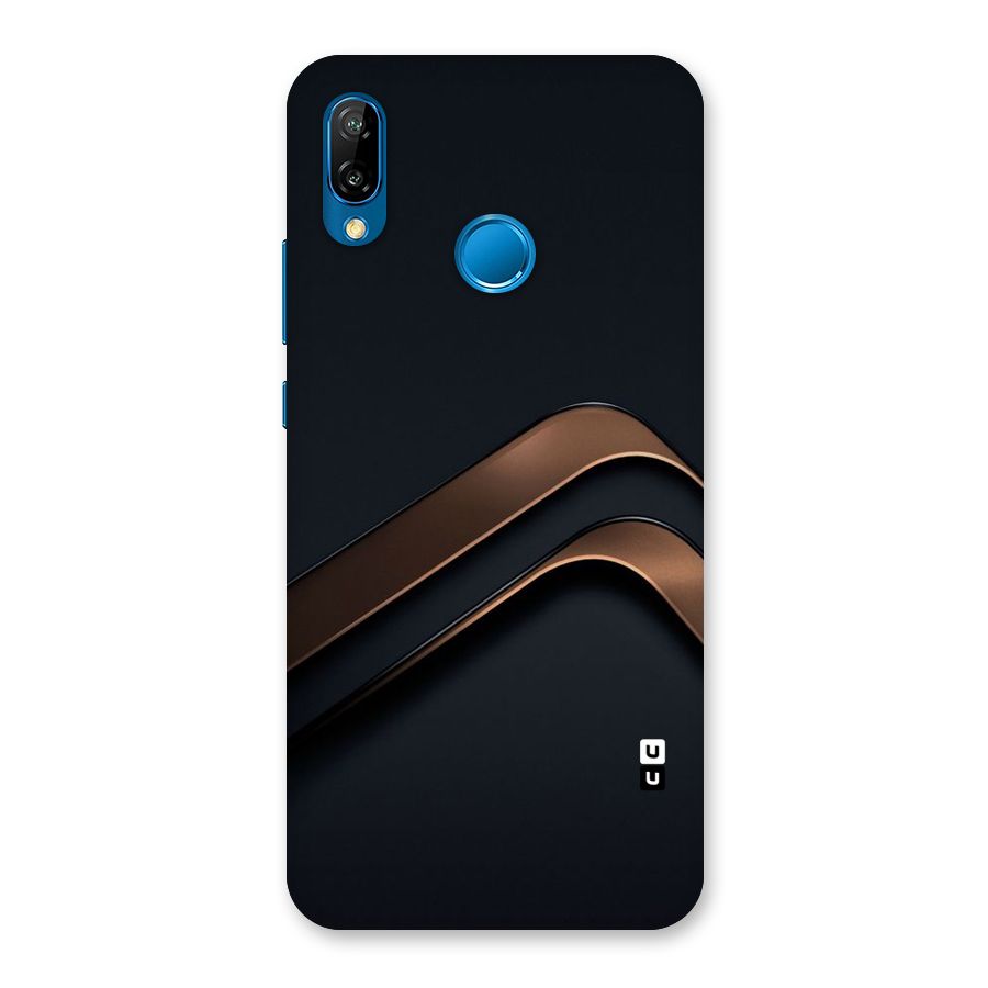 Dark Gold Stripes Back Case for Huawei P20 Lite