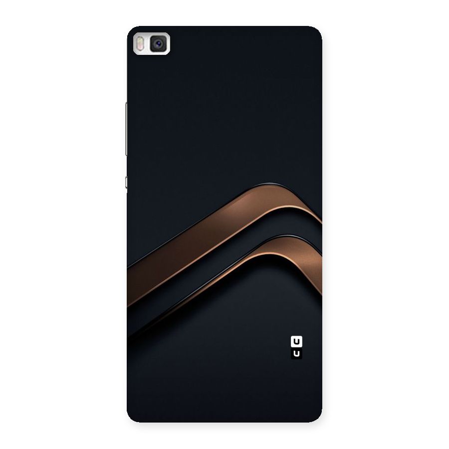 Dark Gold Stripes Back Case for Huawei P8