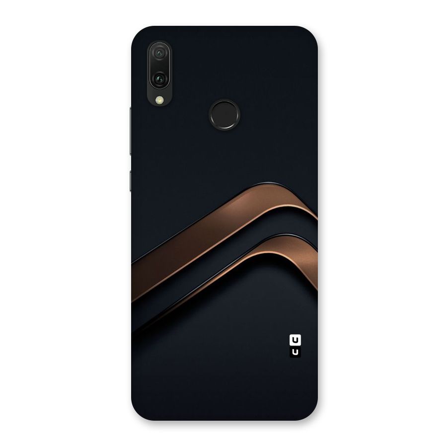 Dark Gold Stripes Back Case for Huawei Y9 (2019)