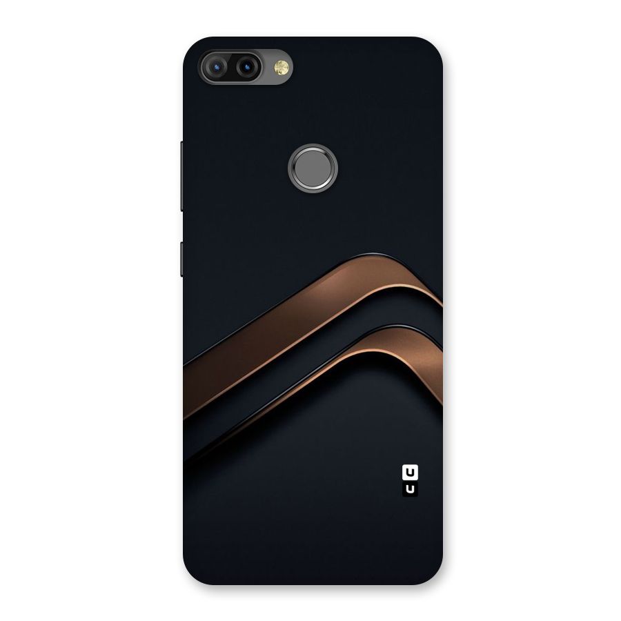 Dark Gold Stripes Back Case for Infinix Hot 6 Pro