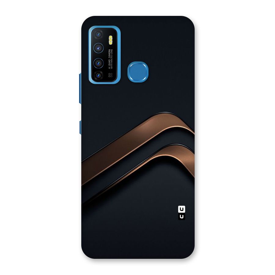 Dark Gold Stripes Back Case for Infinix Hot 9