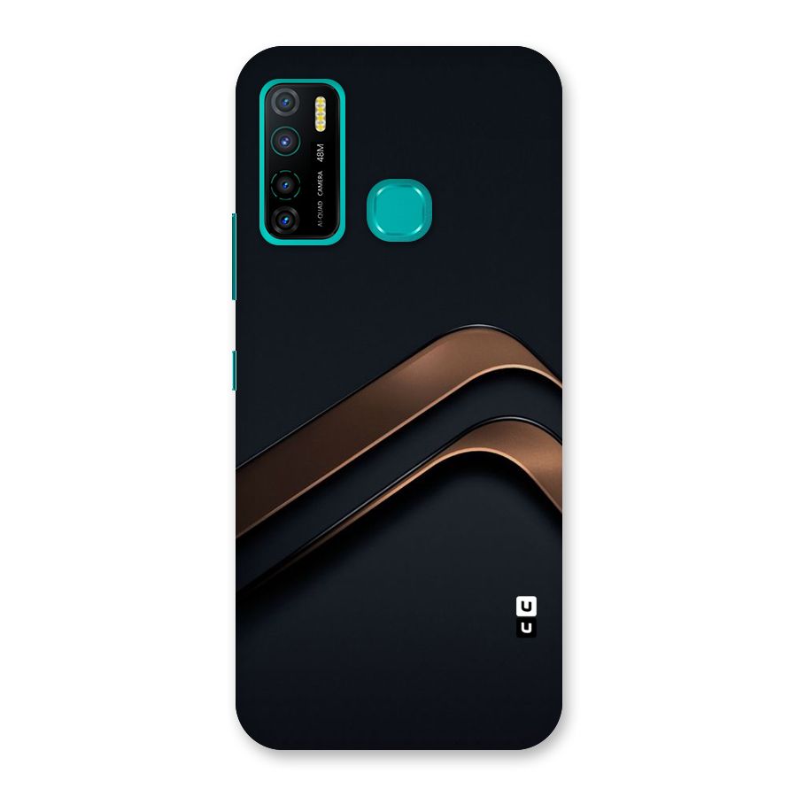 Dark Gold Stripes Back Case for Infinix Hot 9 Pro