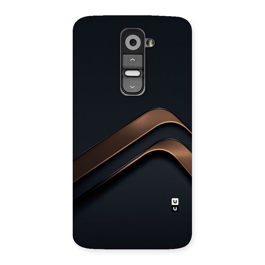Dark Gold Stripes Back Case for LG G2