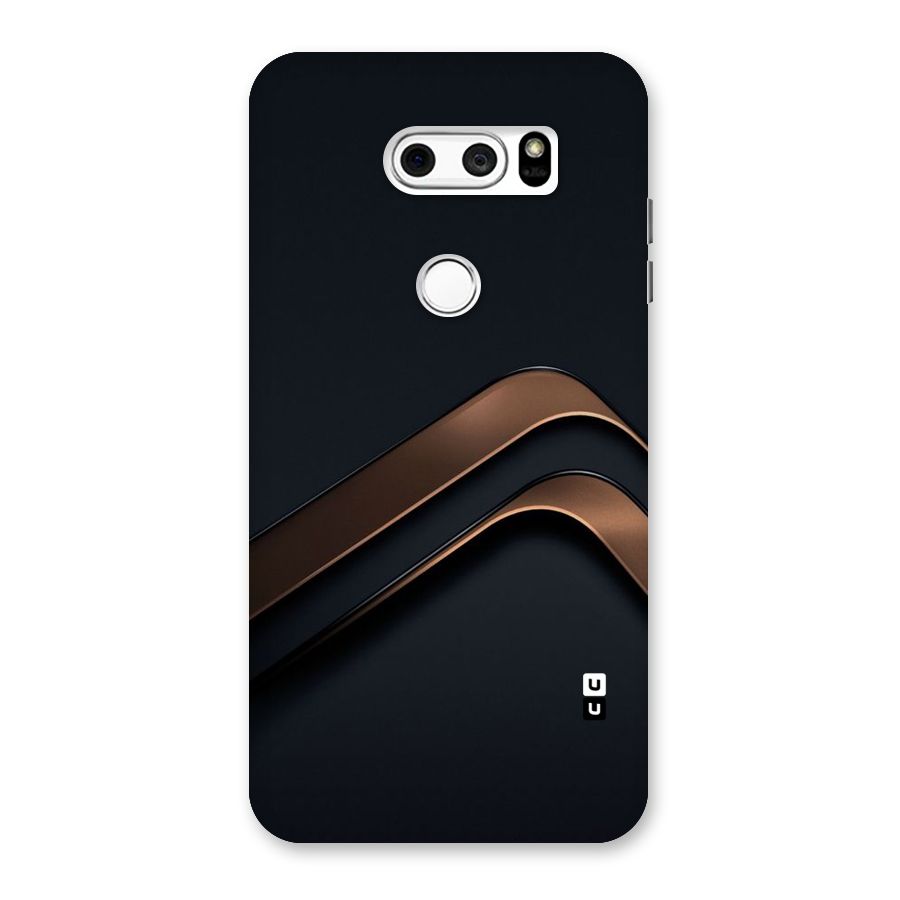 Dark Gold Stripes Back Case for LG V30